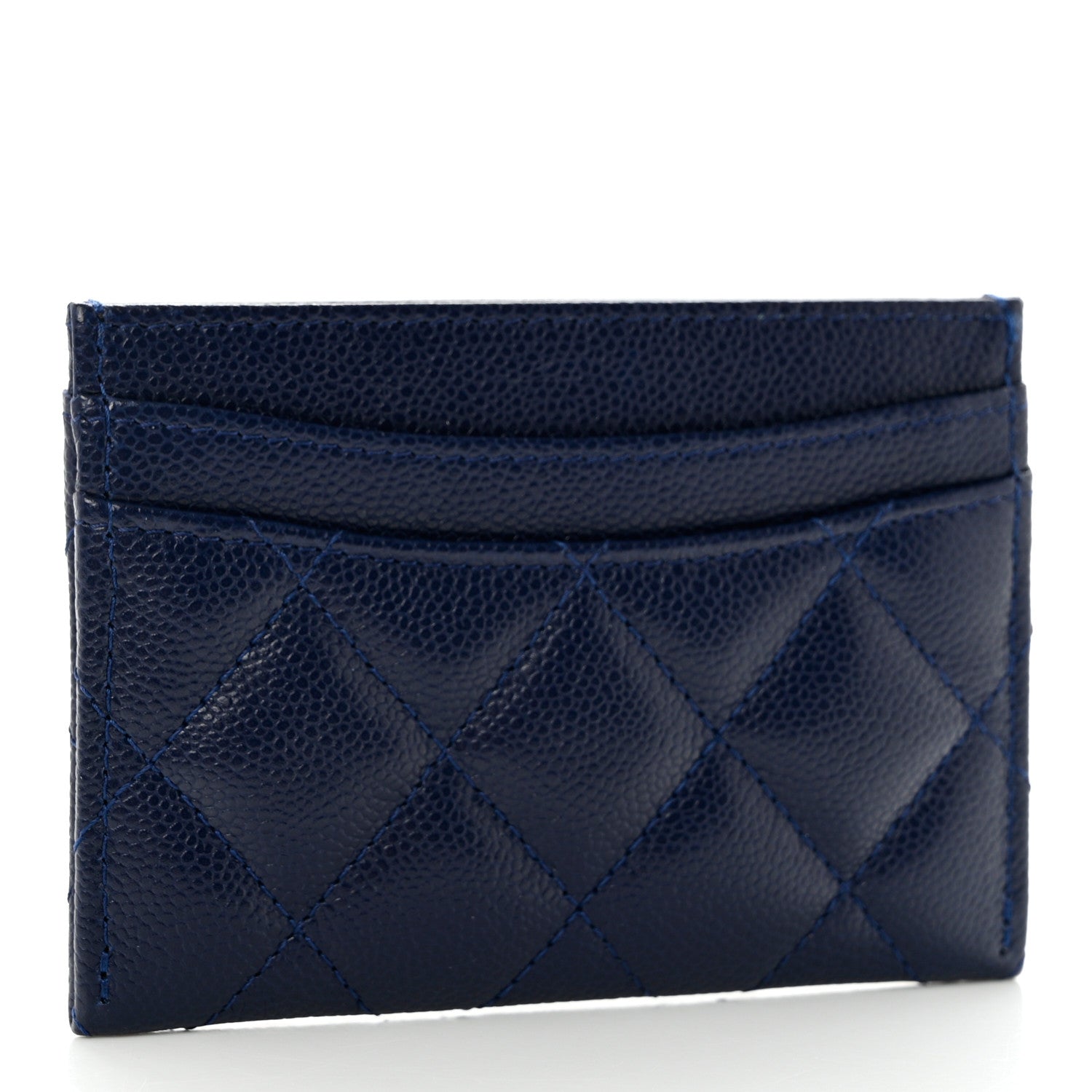 Chanel Caviar Quilted Card Holder Navy 3 of 8