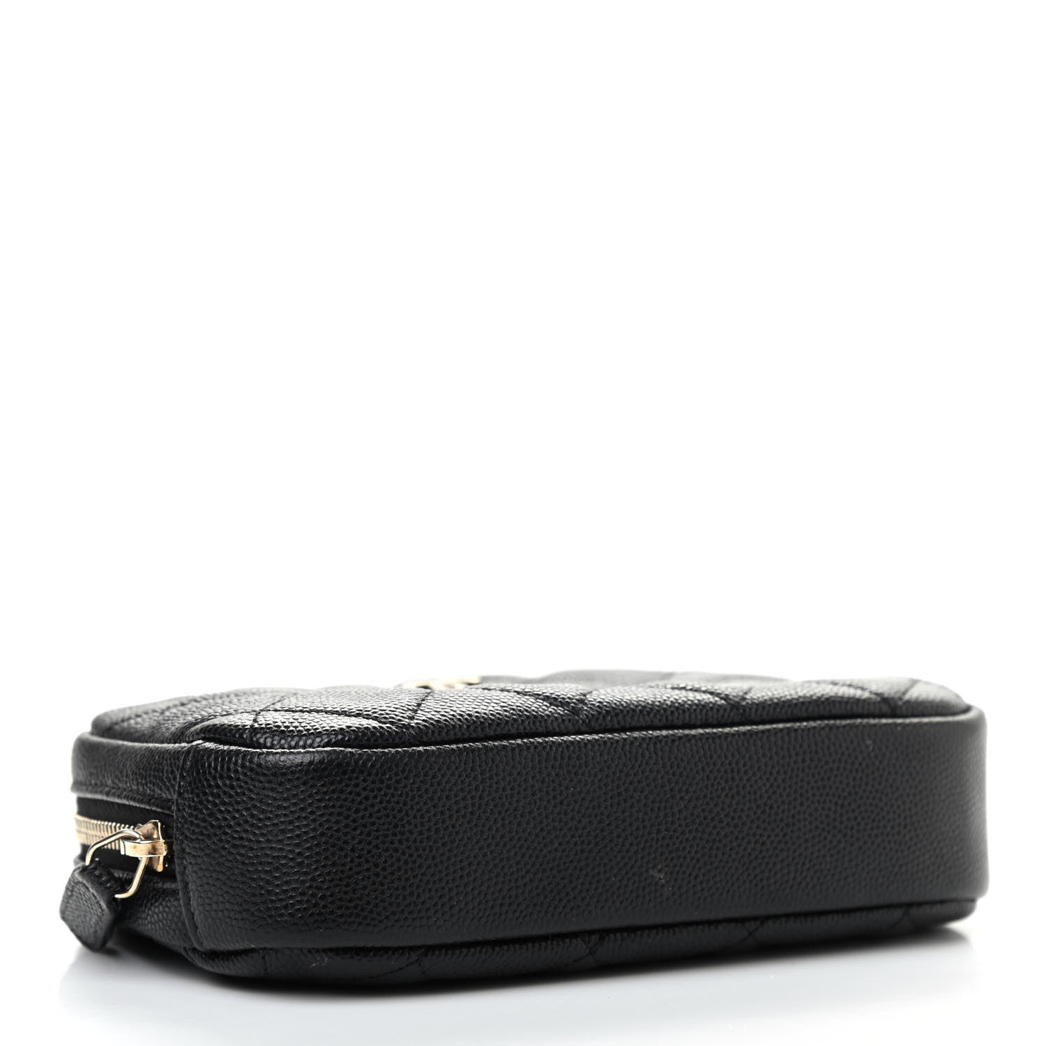 Chanel Caviar Quilted Small Curvy Pouch Cosmetic Case Black 4 of 7