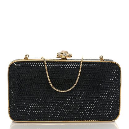 Judith Leiber Swarovski Crystal Minaudiere Clutch Black 2 of 12