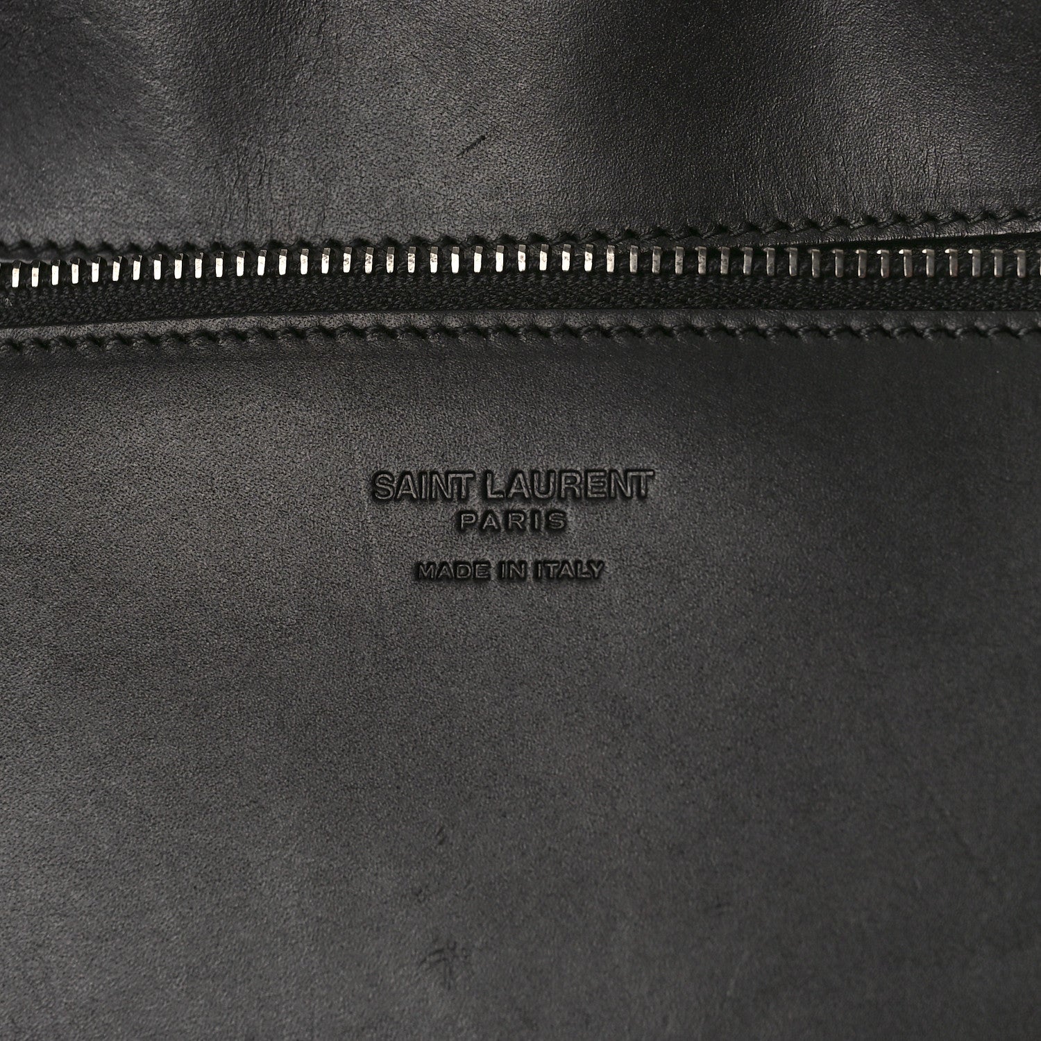 Saint Laurent Raffia Calfskin Celtic Buckle Medium Panier Tote Black 6 of 11