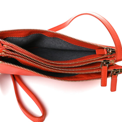 Celine Lambskin Small Trio Crossbody Bag Light Ruby 8 of 23
