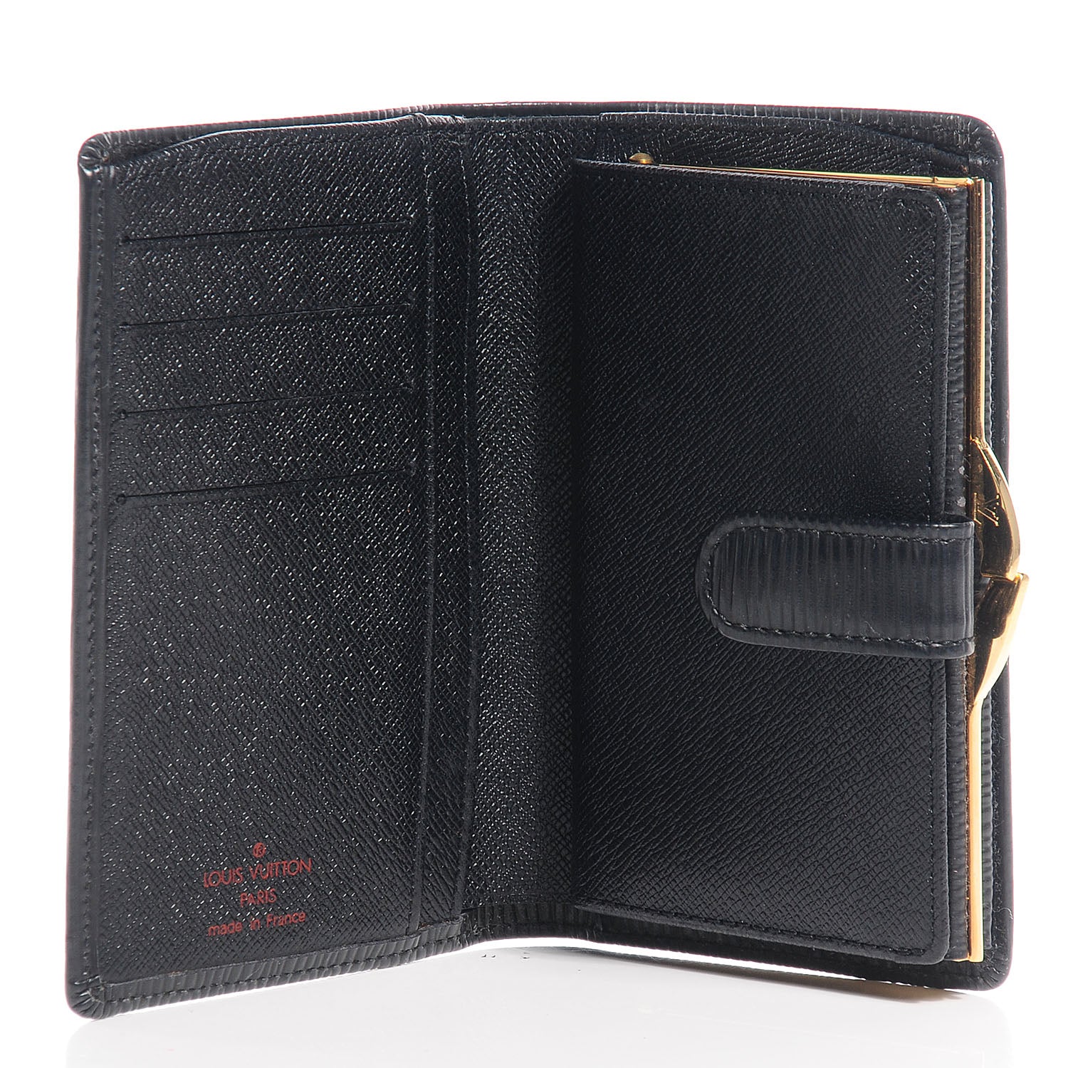 Louis Vuitton Epi French Purse Wallet Black 5 of 7