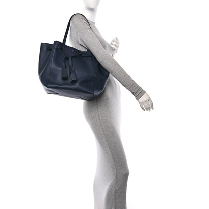 Celine Smooth Calfskin Small Tassel Cabas Phantom Navy Blue 3 of 9
