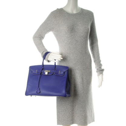 Hermes Epsom Birkin 35 Bleu Electrique Mykonos 2 of 24