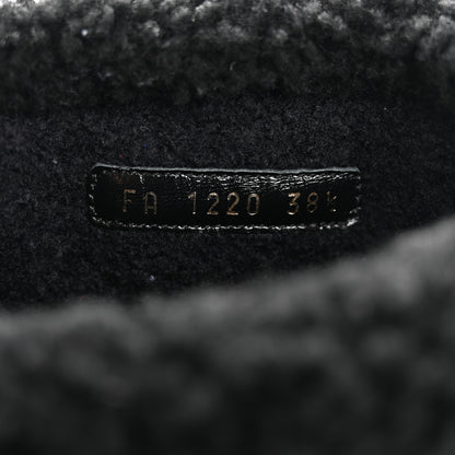 Louis Vuitton Suede Calfskin Shearling Snowdrop Flat Ankle Boot 38.5 Black 9 of 10