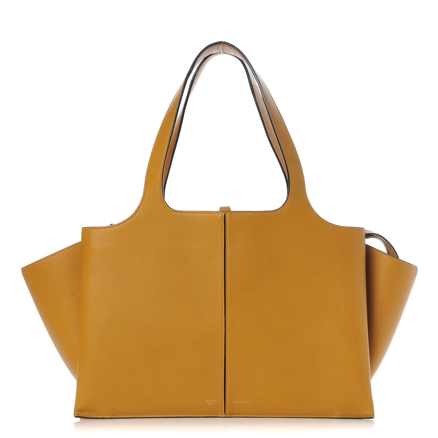 Celine Natural Calfskin Medium Tri-Fold Bag Daffodil 1 of 10