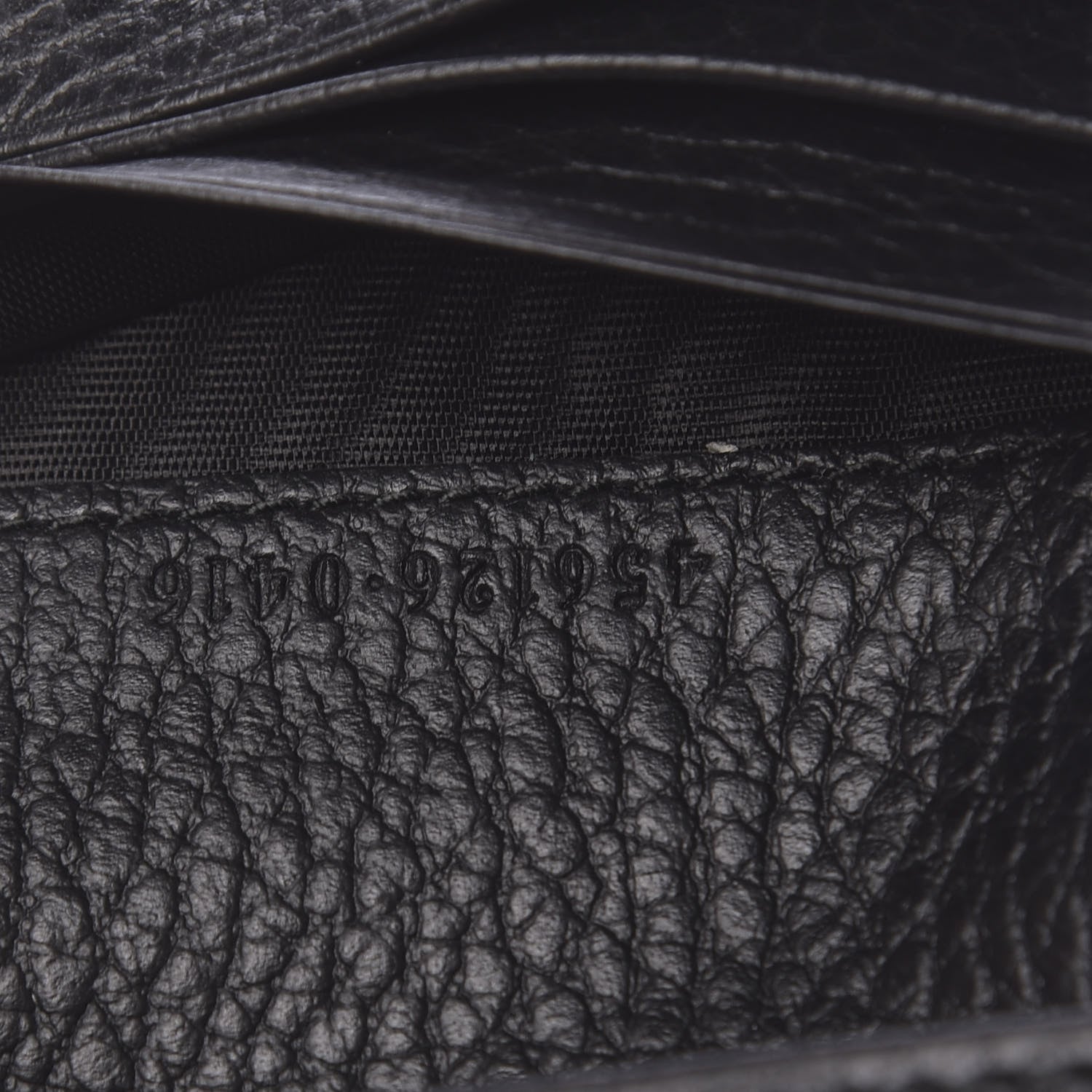 Gucci Pebbled Calfskin GG Marmont Card Case Black 7 of 7