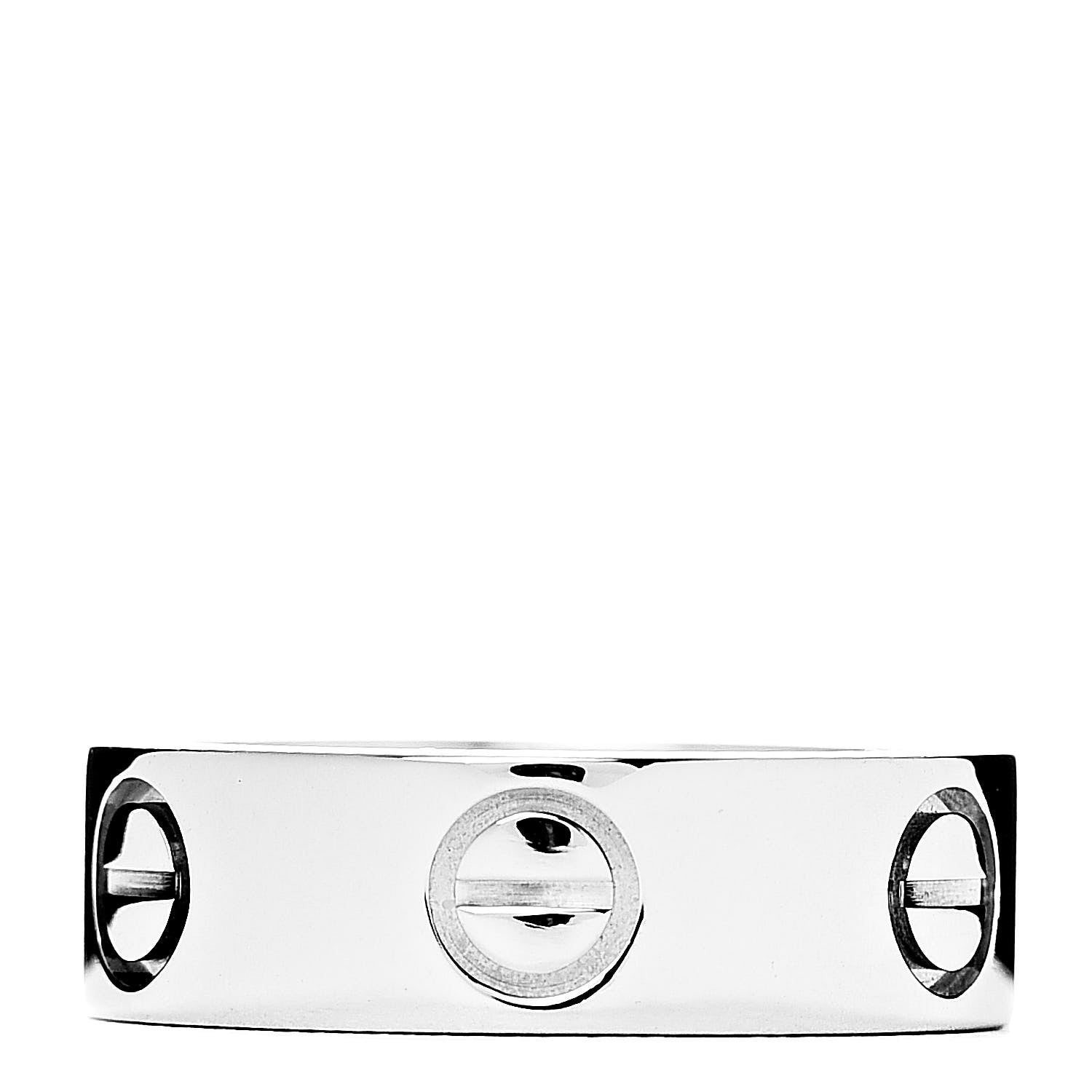 Cartier 18K White Gold 5.5mm LOVE Ring 48 4.5 1 of 4