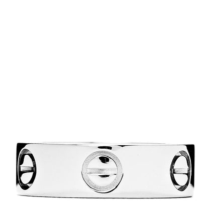 Cartier 18K White Gold 5.5mm LOVE Ring 48 4.5 1 of 4