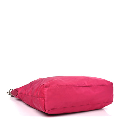 Prada Tessuto Nylon Saffiano Pocket Tote Ibisco 4 of 10