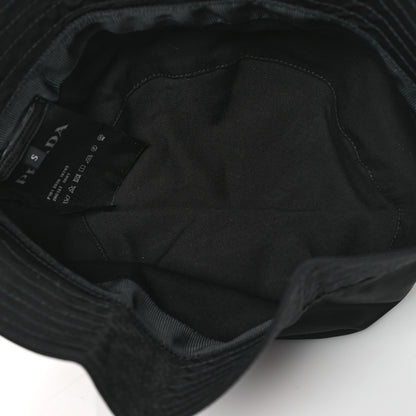 Prada Re-Nylon Rubber Logo Bucket Hat S Black 7 of 9