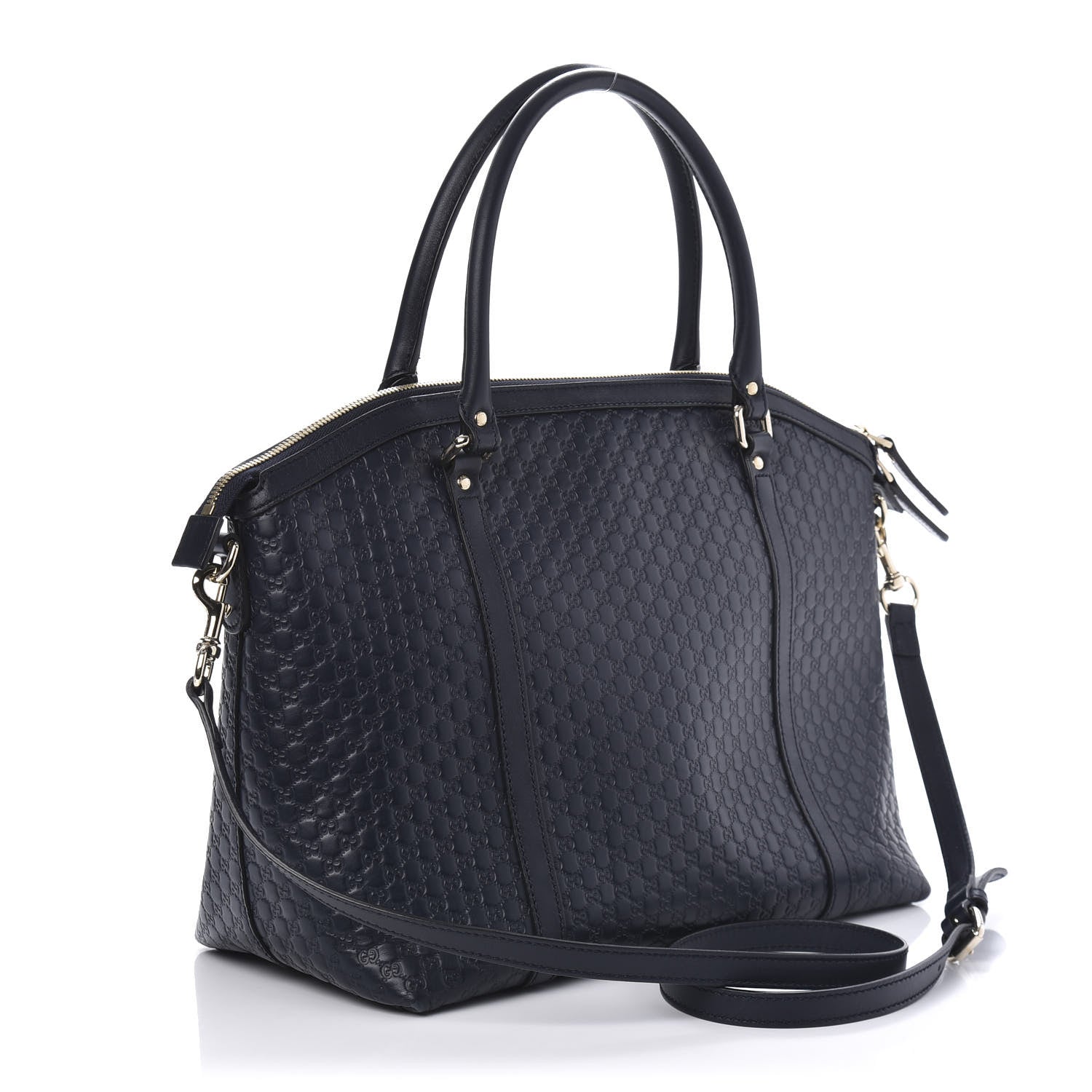 Gucci Soft Microguccissima Dome Satchel Navy 4 of 11