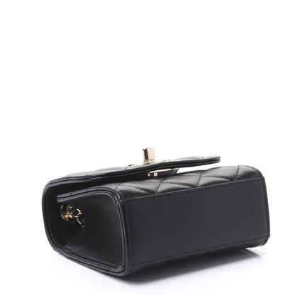 Chanel Lambskin Quilted Mini Trendy CC Chain Wallet Black 3 of 10