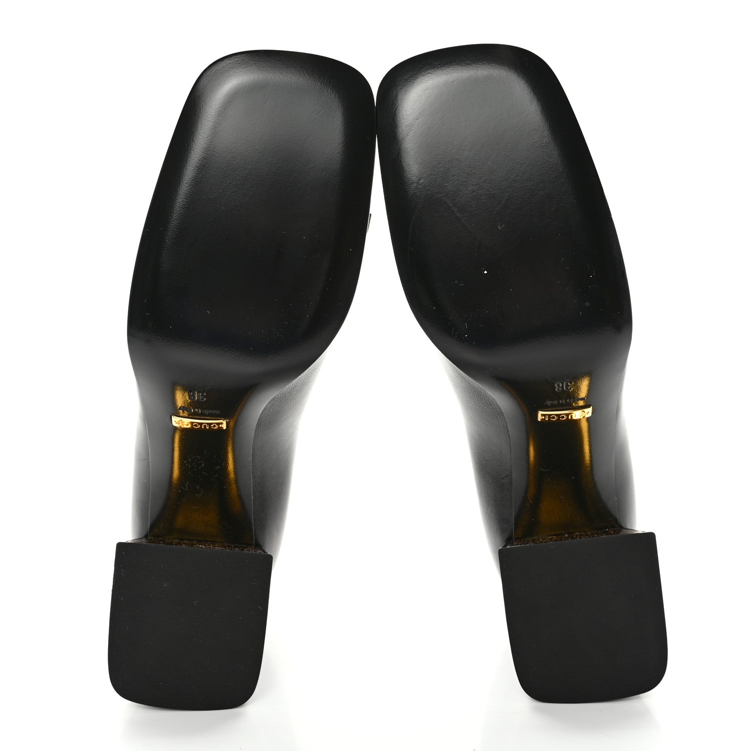 Gucci Malaga Kid Horsebit 75mm Pumps 38 Black 5 of 11
