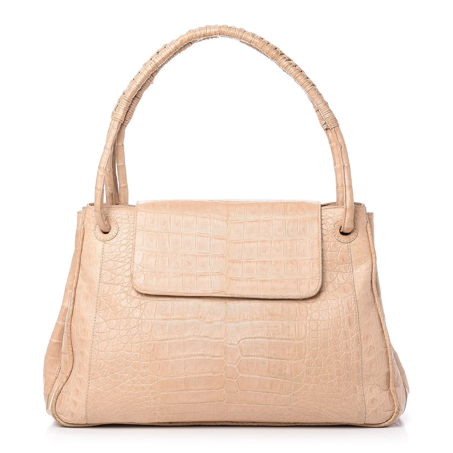 Crocodile Shoulder Bag Beige
