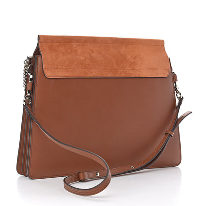 Chloe Suede Calfskin Medium Faye Shoulder Bag Tobacco 3 of 14