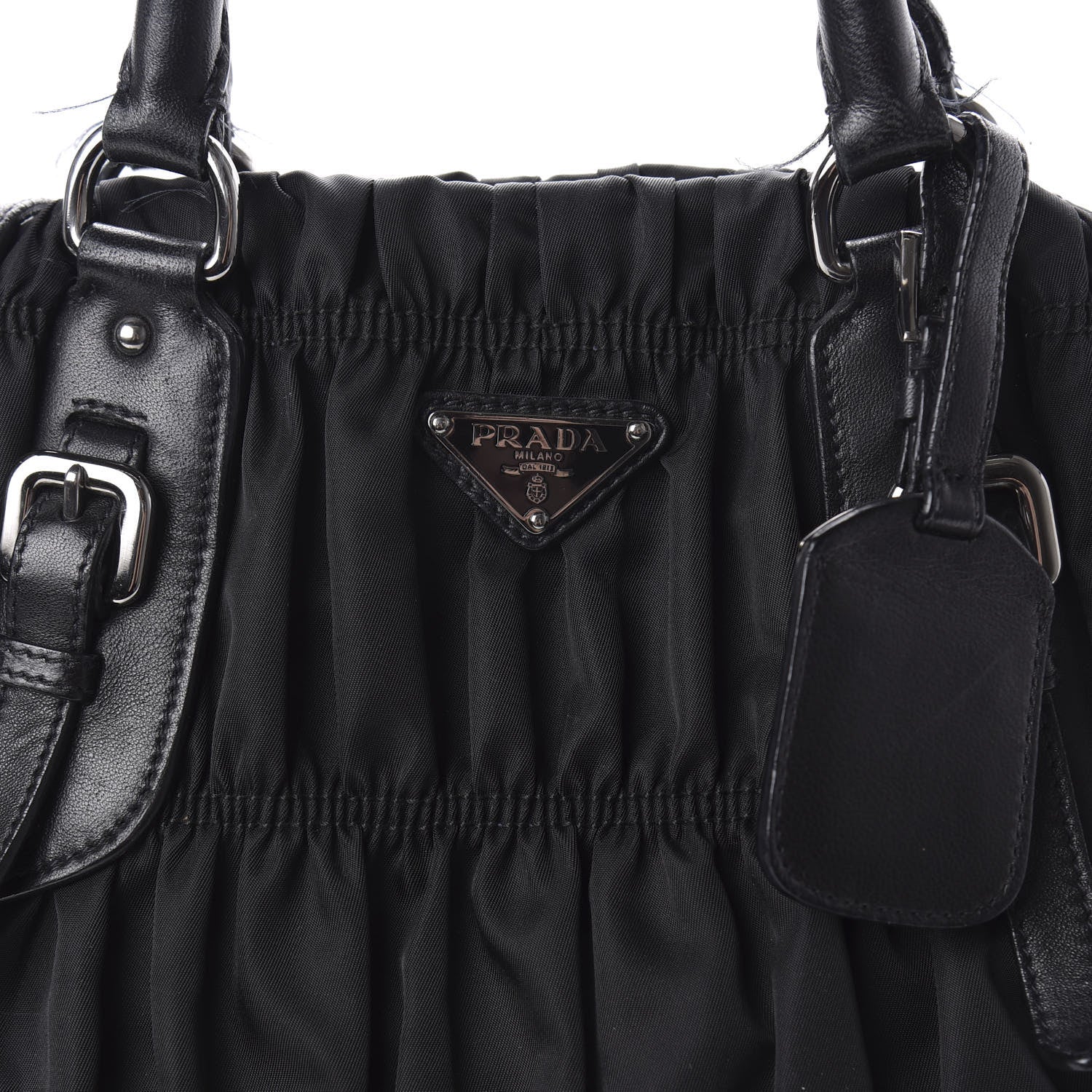 Prada Tessuto Nylon Gaufre Tote Black 9 of 13