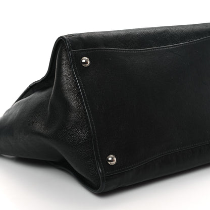 Prada Glace Calf Twin Pocket Tote Black 9 of 12