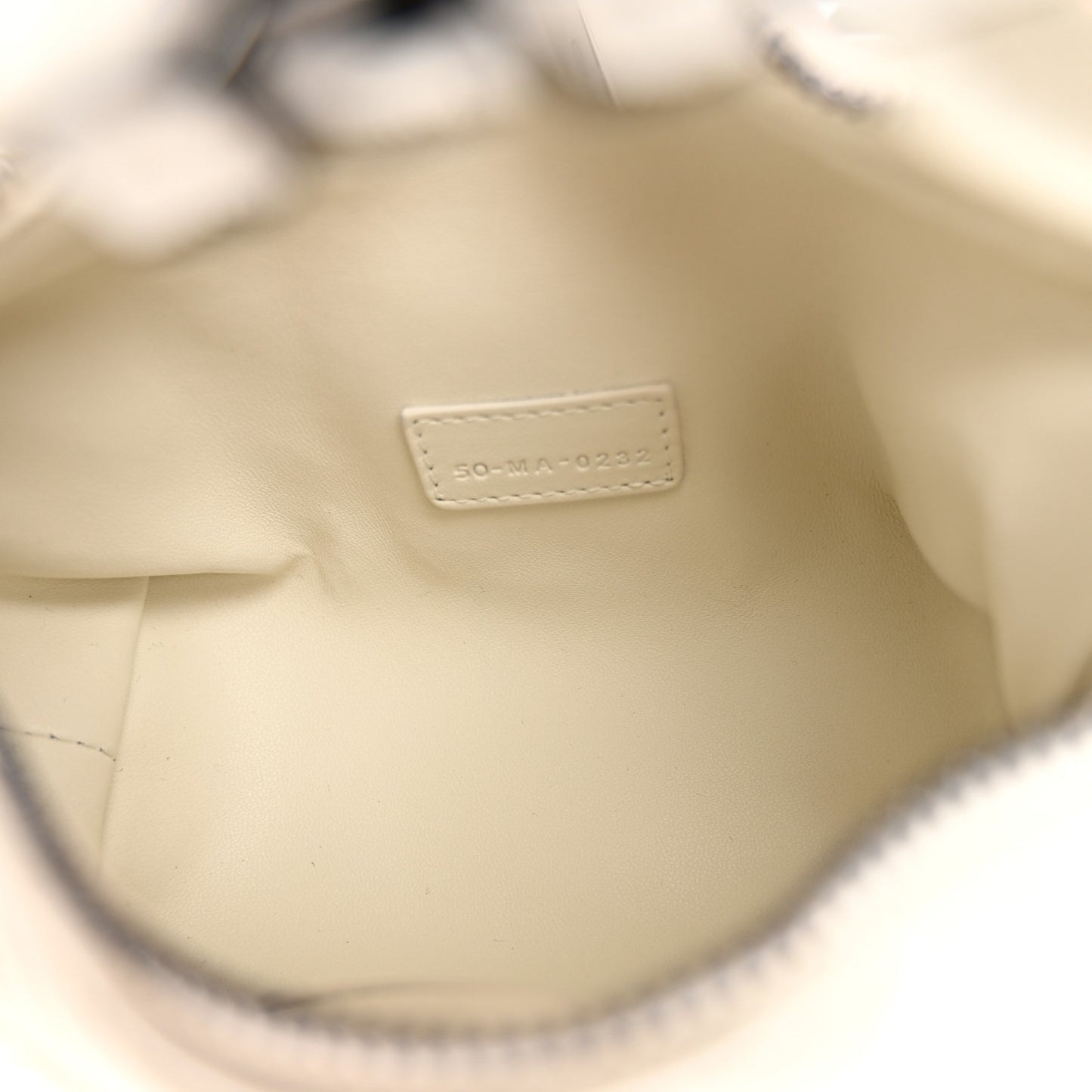 Calfskin Macrocannage Small Diortravel Nomad Pouch Latte