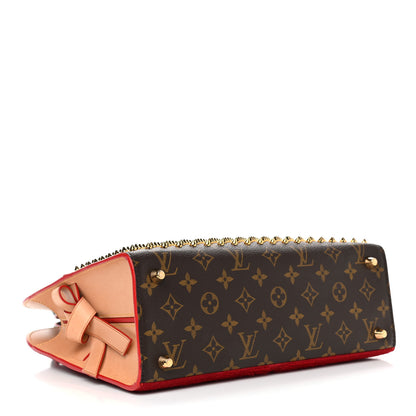 Louis Vuitton Monogram Calf Hair Spikes Iconoclasts Christian Louboutin Tote Red 4 of 11