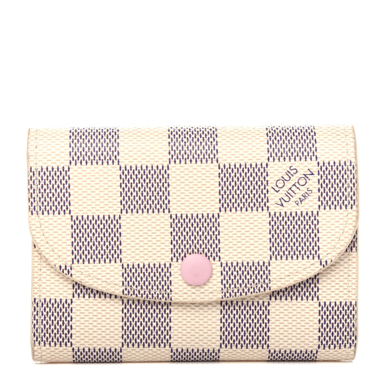 Louis Vuitton Damier Azur Rosalie Coin Purse Rose Ballerine 1 of 7