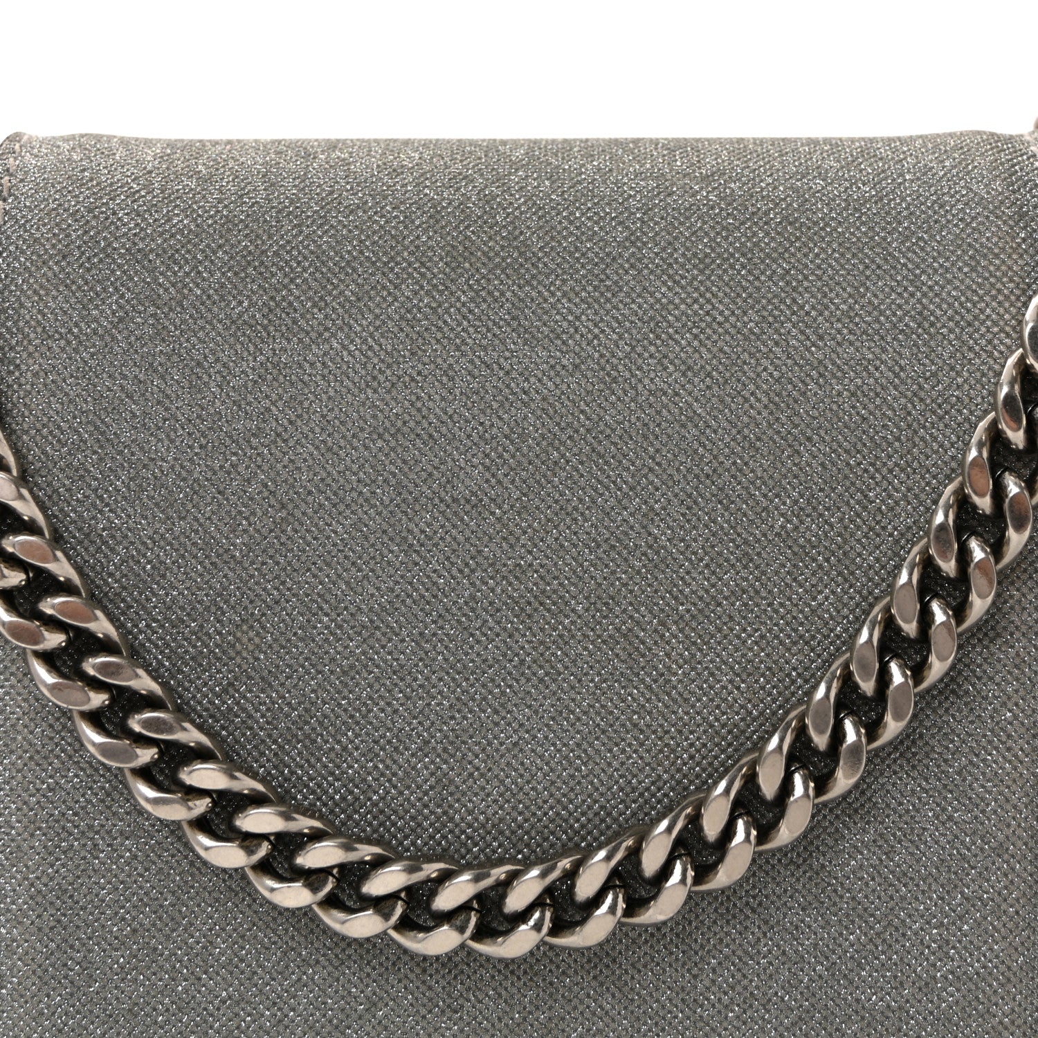 Balenciaga Glitter Fabric Hourglass Chain Bag Grey 7 of 9