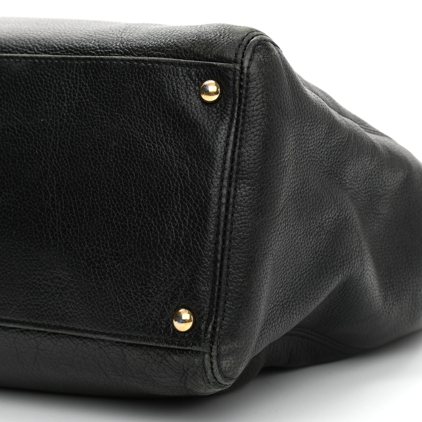 Calfskin Cerf Executive Shopper Tote Black