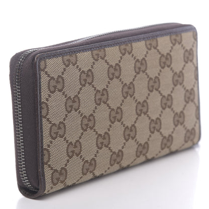 Gucci Monogram Metal Bar Zip Around Wallet Dark Brown 3 of 6