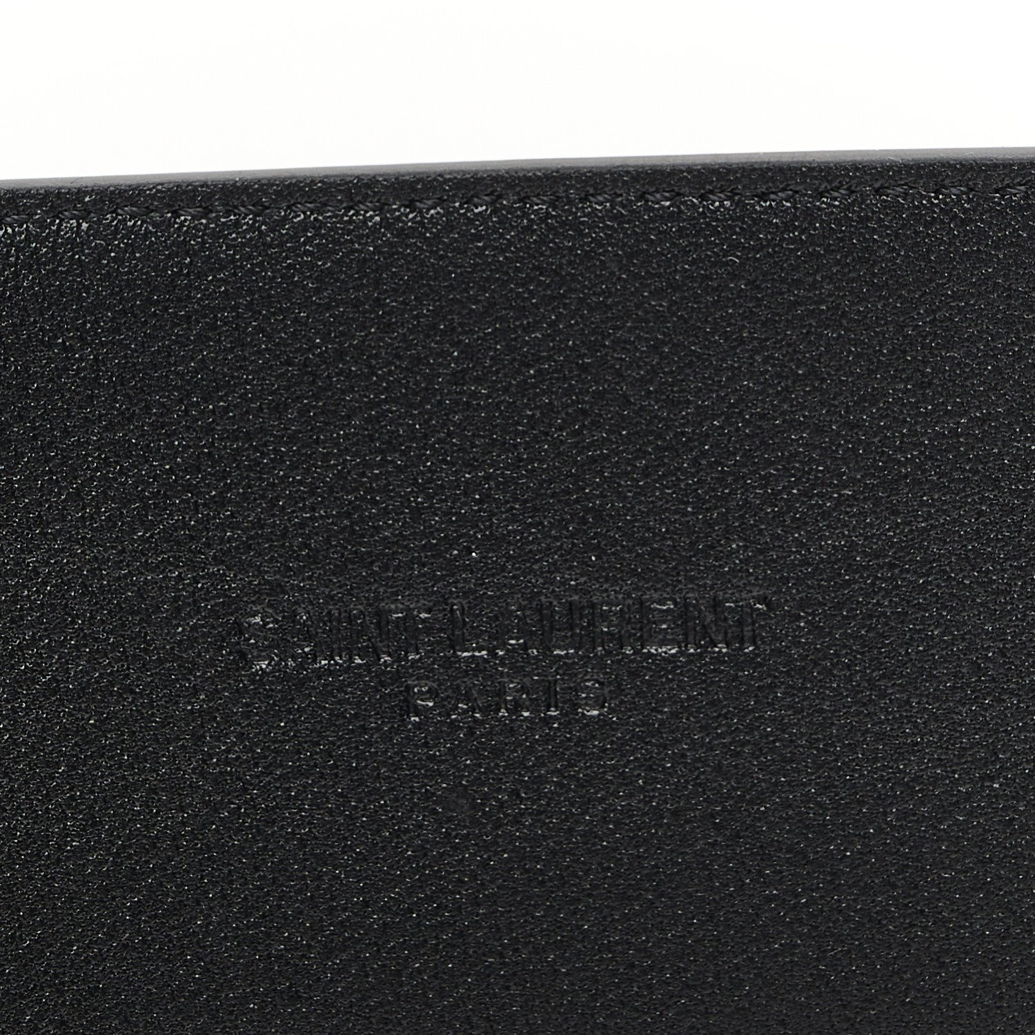 Saint Laurent Calfskin Cabochon Belt 80 32 Black 3 of 5