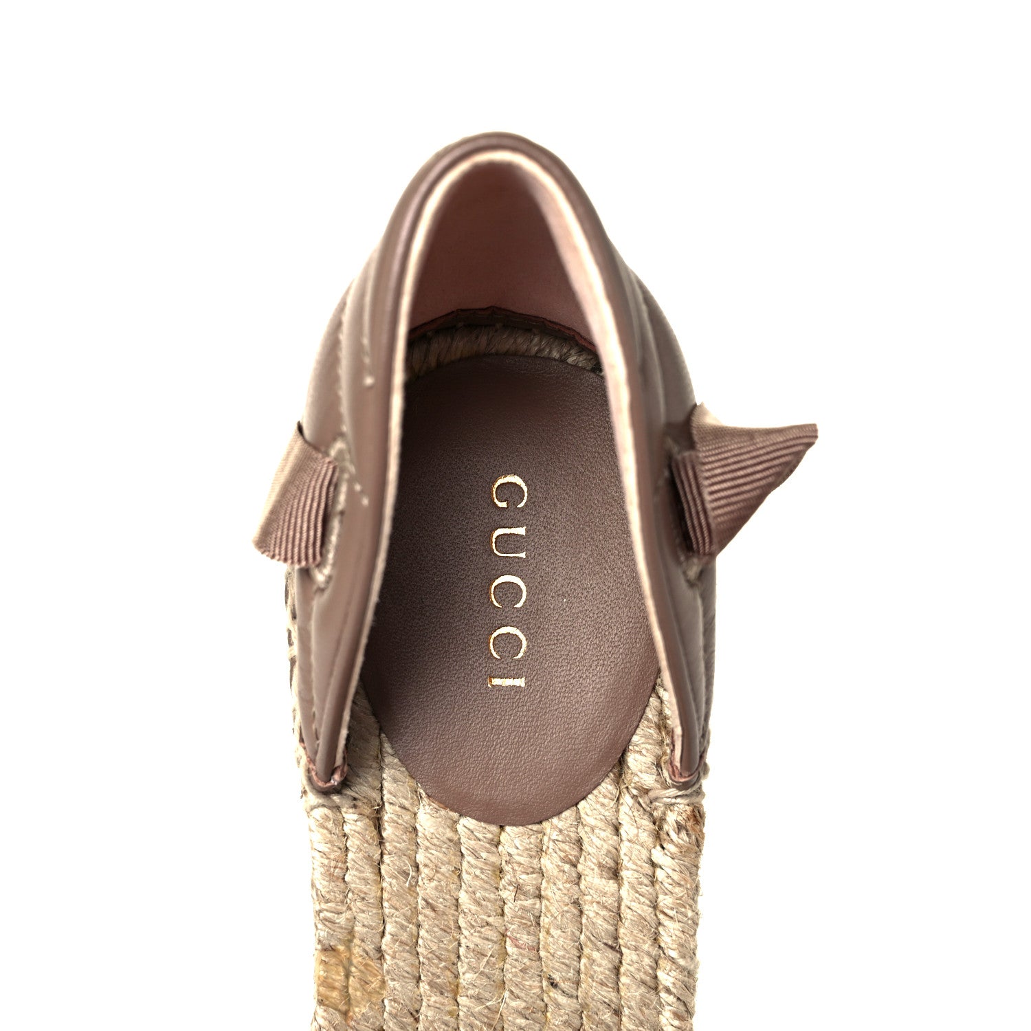 Gucci Nappa Matelasse GG Marmont Ankle Wrap Platform 35/120mm Espadrille Wedges 38 Porcelain Rose 8 of 10