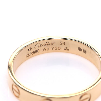 Cartier 18K Yellow Gold 3.5mm LOVE Wedding Band Ring 54 6.75 4 of 5