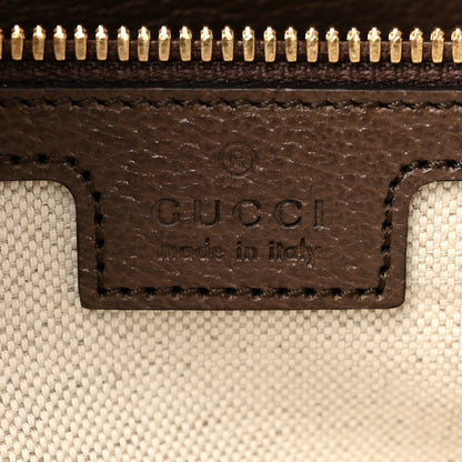 Gucci Monogram Jumbo GG Textured Dollar Calfskin Web Tote Bag Camel Ebony New Acero 6 of 13