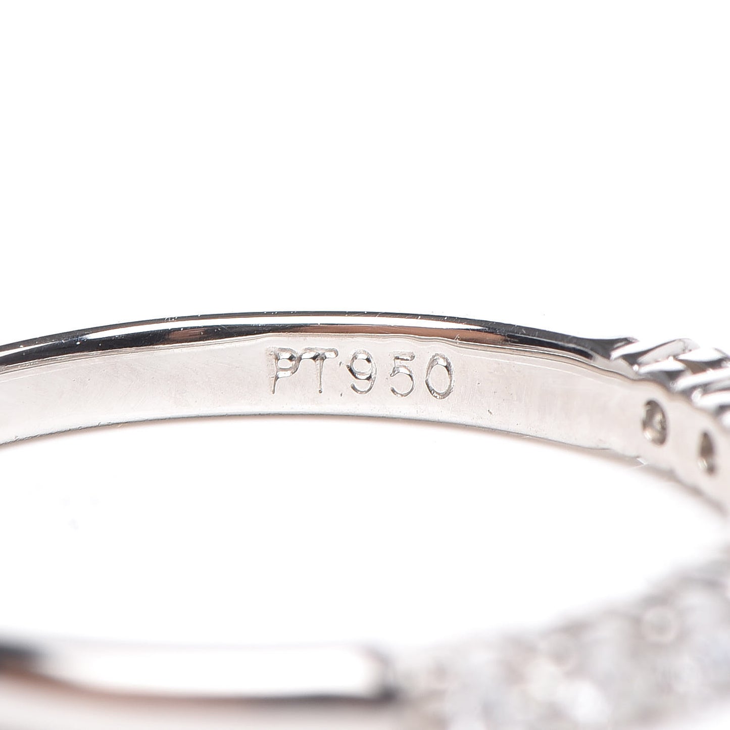 Platinum Diamond 2.2mm Embrace Half Circle Band Ring 53 6.5