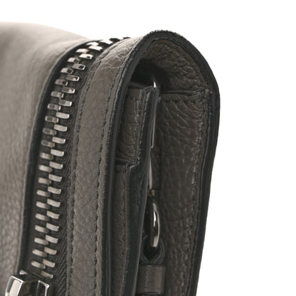 Tom Ford Pebbled Calfskin Alix Zip + Padlock Crossbody Grey 14 of 14