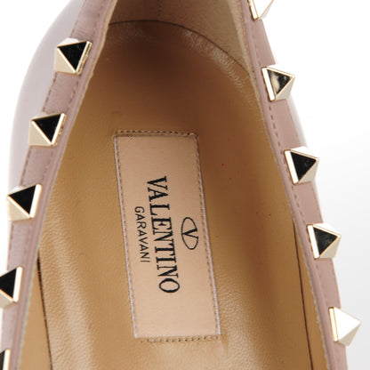 Valentino Garavani Patent Rockstud Ballerina Flats 38 Poudre 5 of 9