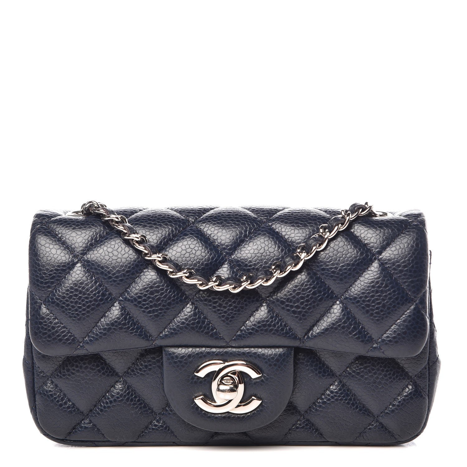 Chanel Caviar Quilted Extra Mini Flap Navy 1 of 7