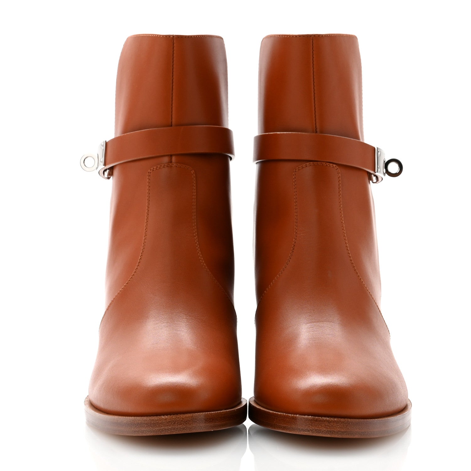 Hermes Calfskin Frenchie 50 Ankle Boots 39 Naturel 2 of 9