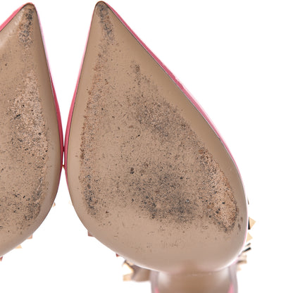 Valentino Garavani Patent Rockstud Ankle Strap Pumps 37.5 Pink Poudre 10 of 12