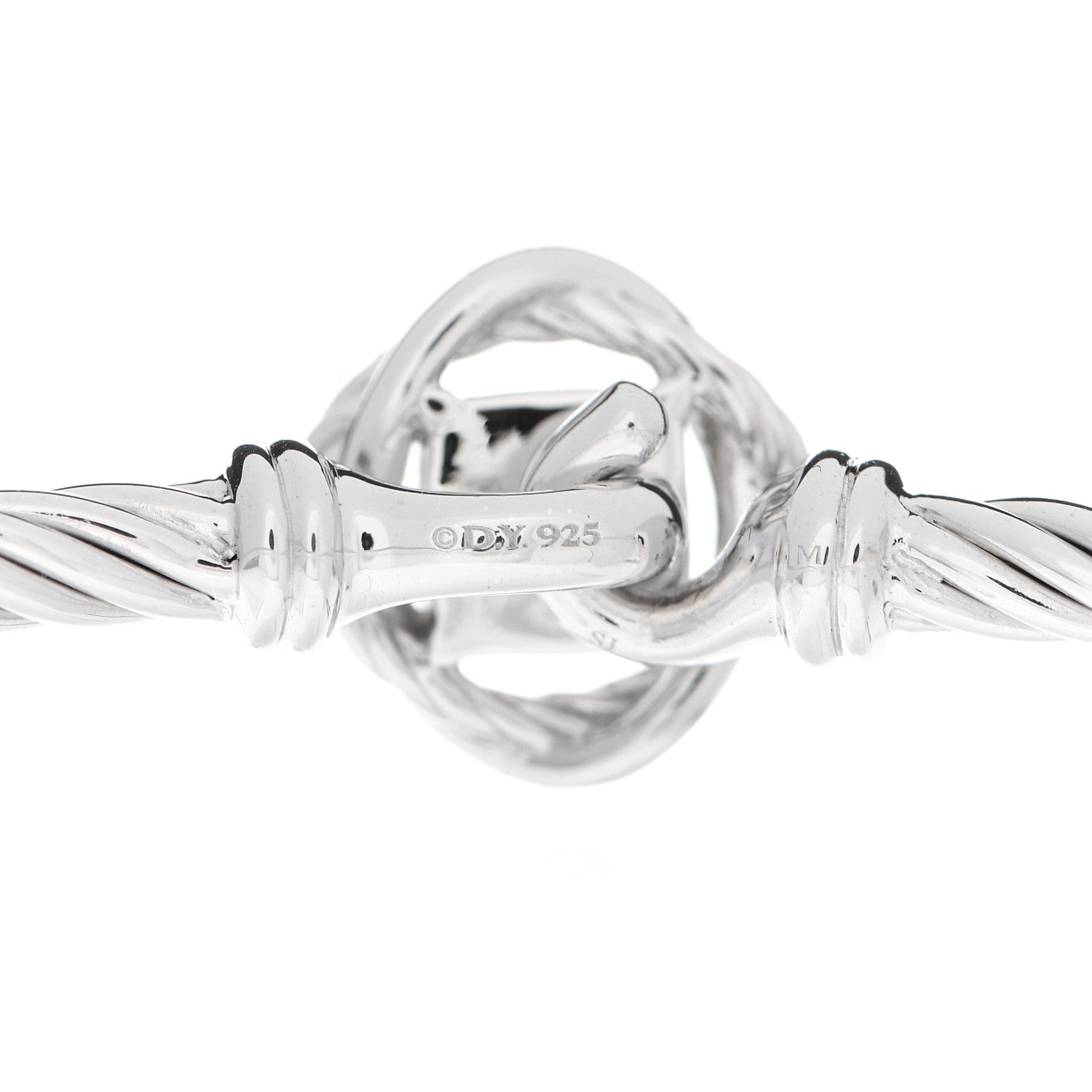 David Yurman Sterling Silver Diamond 3mm Infinity Bracelet 3 of 4