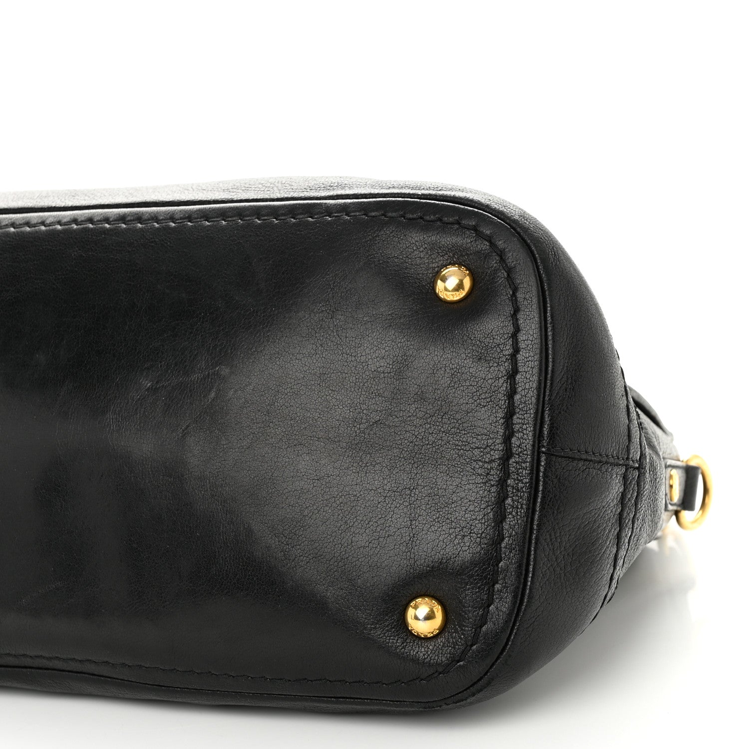 Prada Cervo Shine Shoulder Bag Black 11 of 14