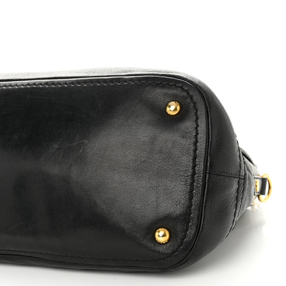 Prada Cervo Shine Shoulder Bag Black 11 of 14