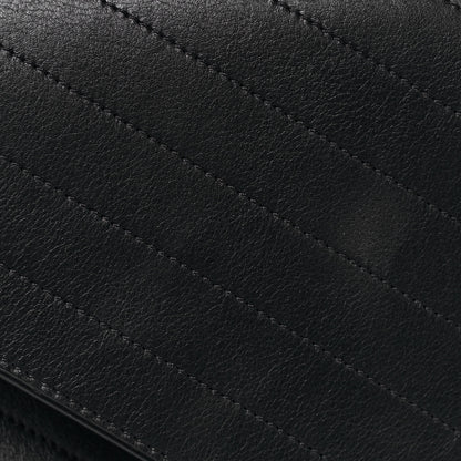 Chanel Calfskin Chevron Stitched Medium Coco Flap Bag Black 11 of 17