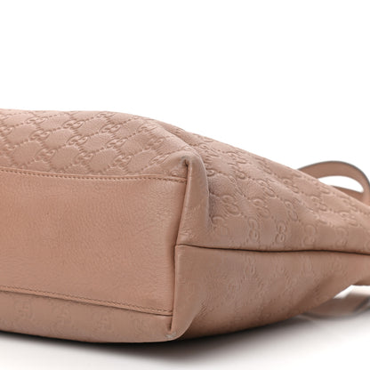 Gucci Guccissima Medium Zippered Shopping Tote Rose Beige 9 of 11