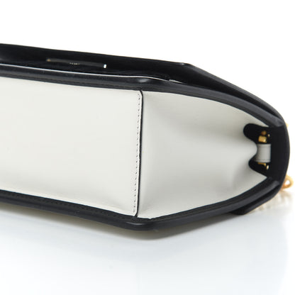 Fendi Vitello Century Velvet F is Fendi FF Embroidered Small Kan I Shoulder Bag White Black 11 of 12