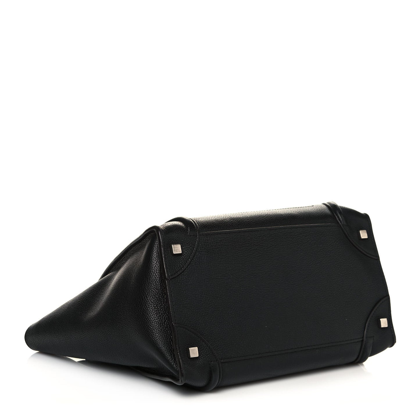 Drummed Calfskin Mini Luggage Black