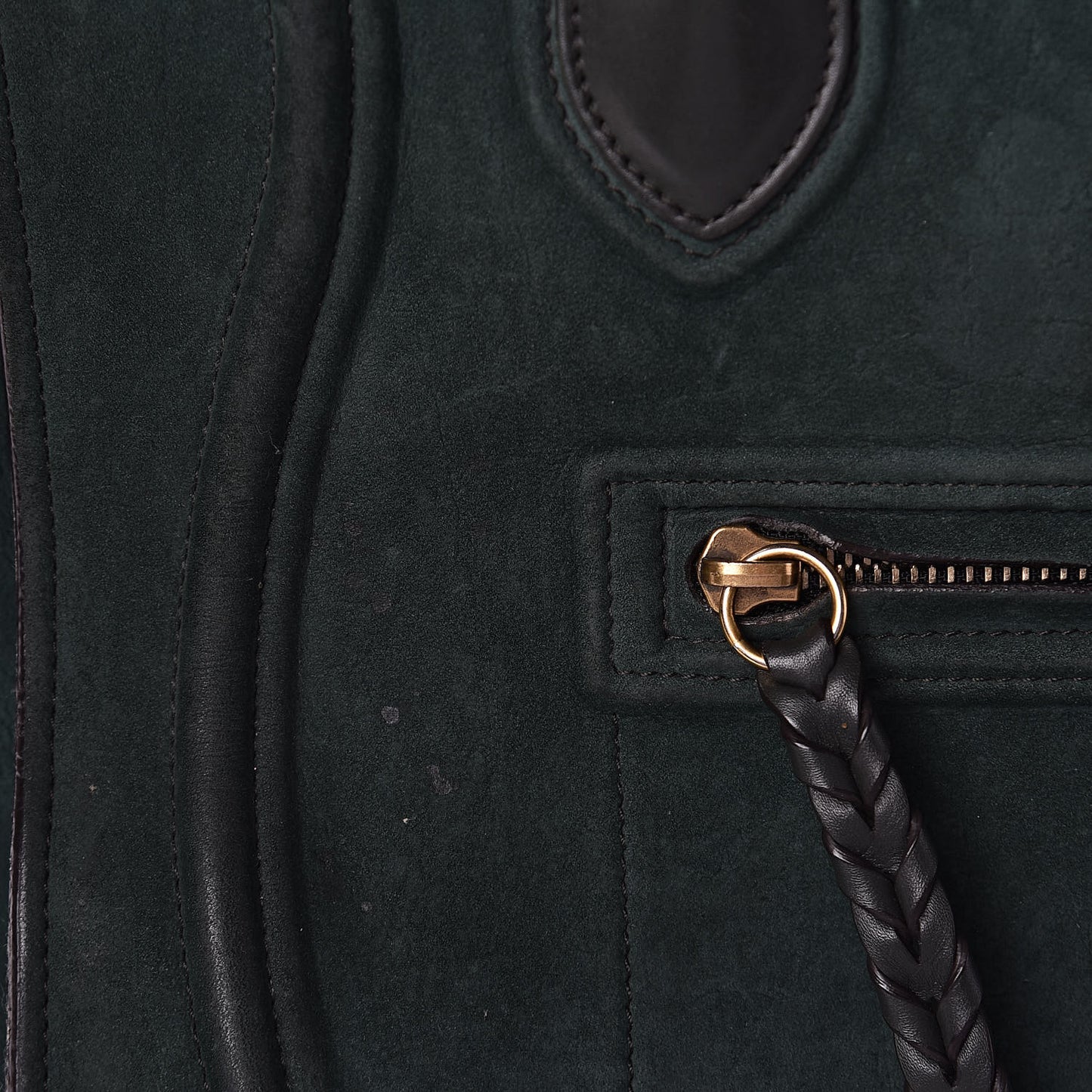 Suede Small Phantom Luggage Olive