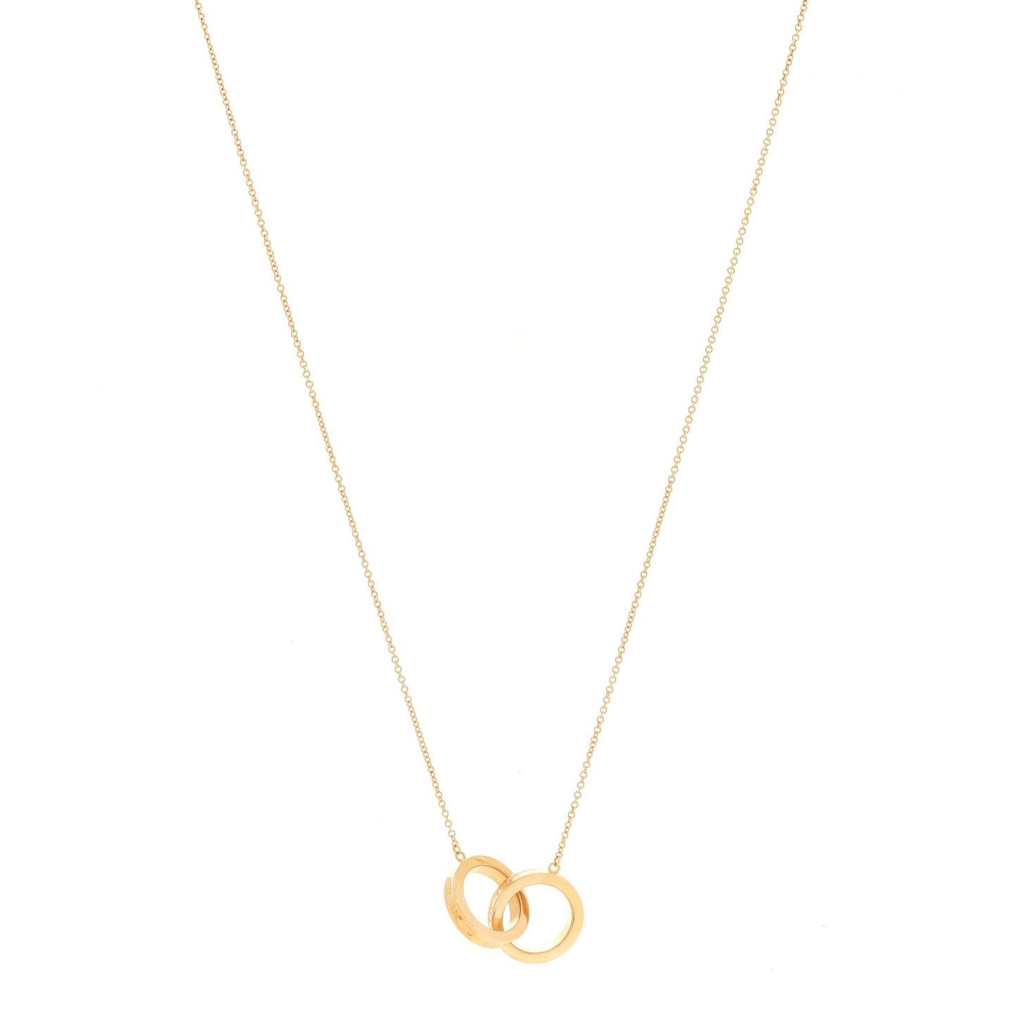 18K Yellow Gold 1837 Interlocking Circles Pendant Necklace