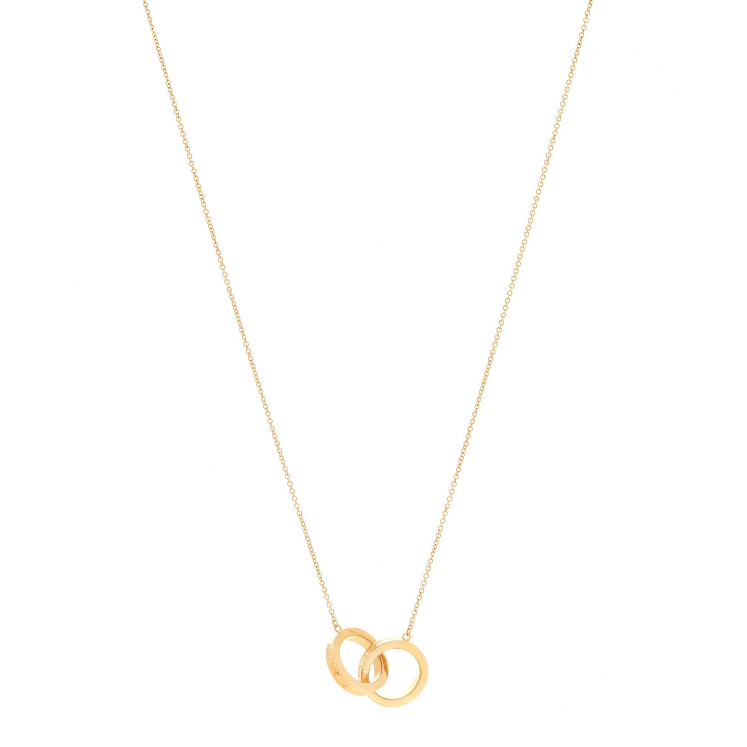 Tiffany 18K Yellow Gold 1837 Interlocking Circles Pendant Necklace 1 of 5