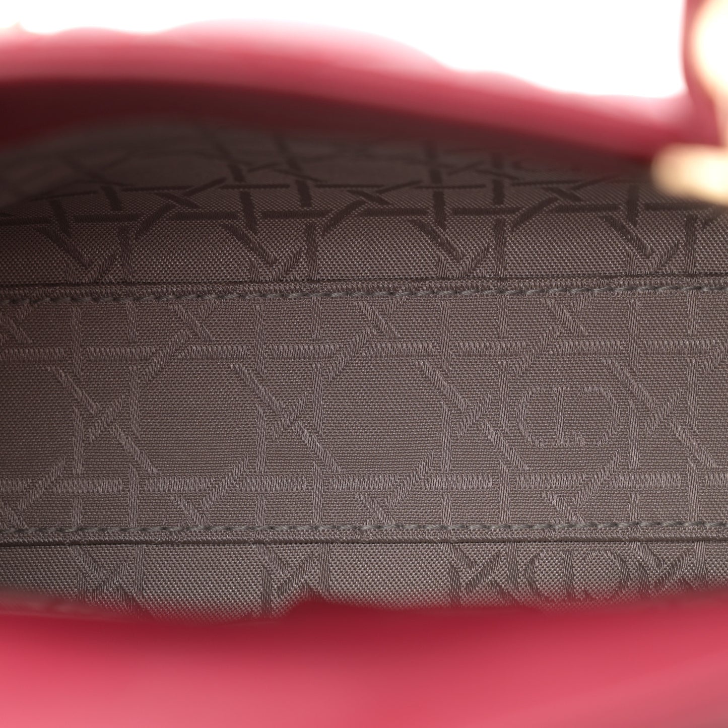 Lambskin Cannage Mini Lady Dior Burgundy