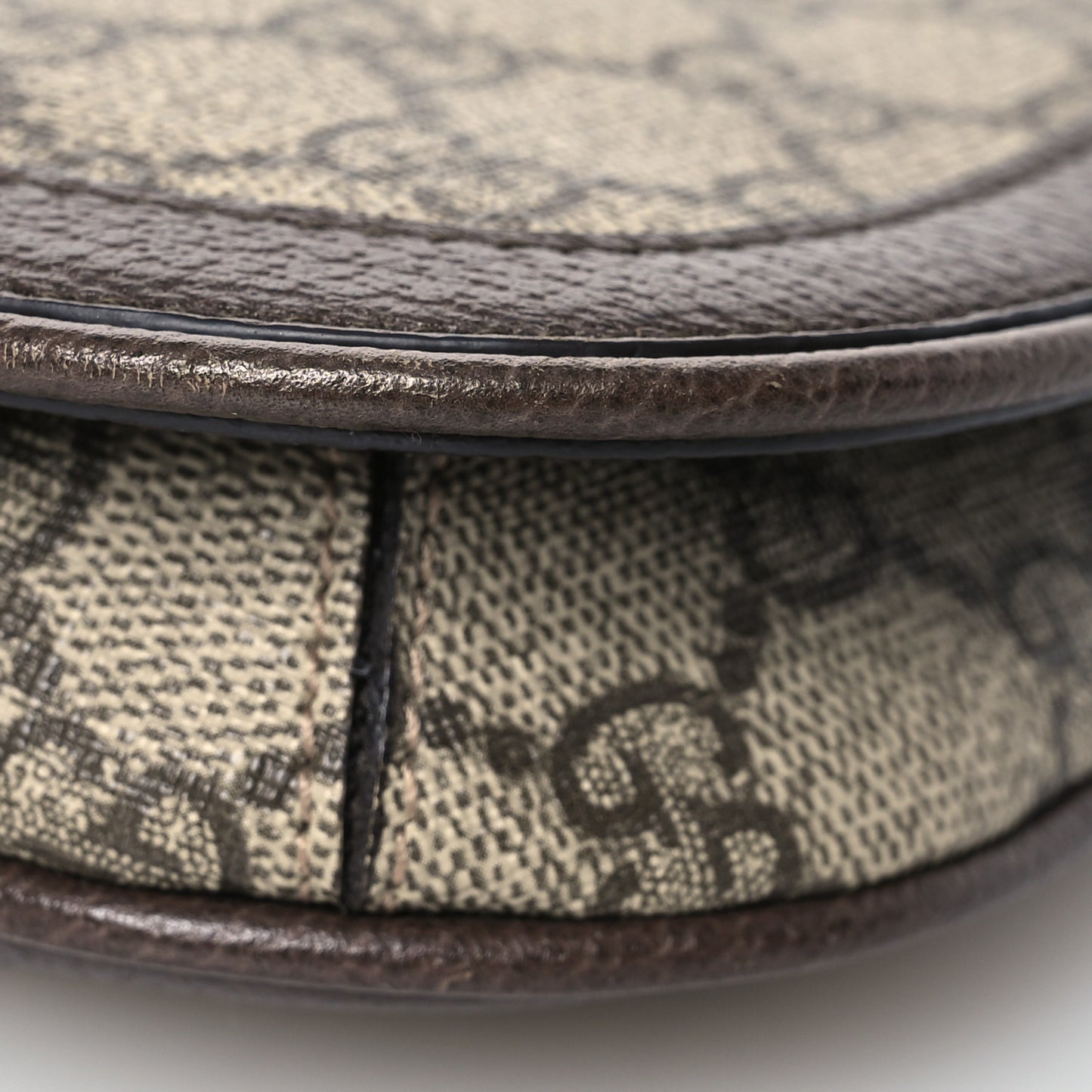 GG Supreme Monogram Textured Dollar Calfskin Blondie Chain Shoulder Flap Bag Beige Ebony New Acero